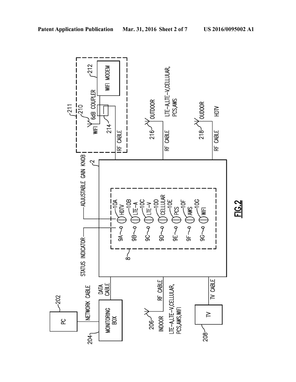 APPARATUS AND METHODS FOR RADIO FREQUENCY SIGNAL BOOSTERS FOR CELLULAR AND     BROADCAST TELEVISION SIGNALS WITH WIFI SIGNALS TRANSMISSION FUNCTION - diagram, schematic, and image 03