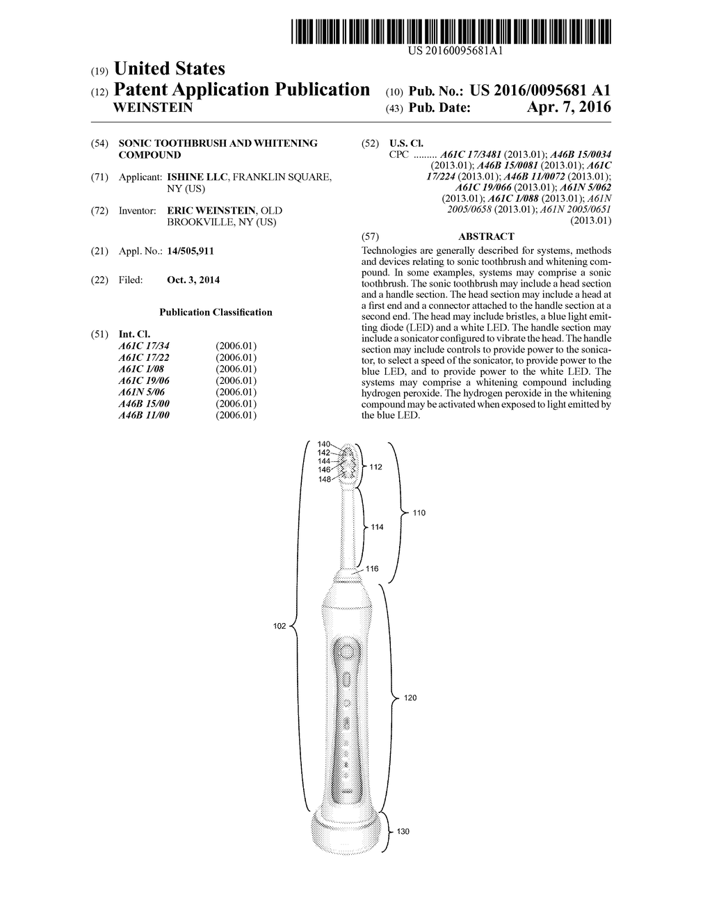 SONIC TOOTHBRUSH AND WHITENING COMPOUND - diagram, schematic, and image 01