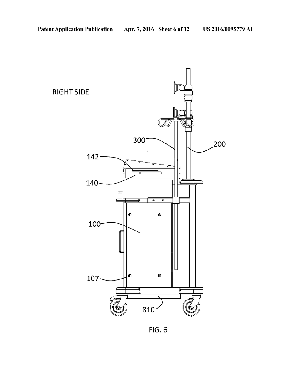 Medical Trolley Cart - diagram, schematic, and image 07