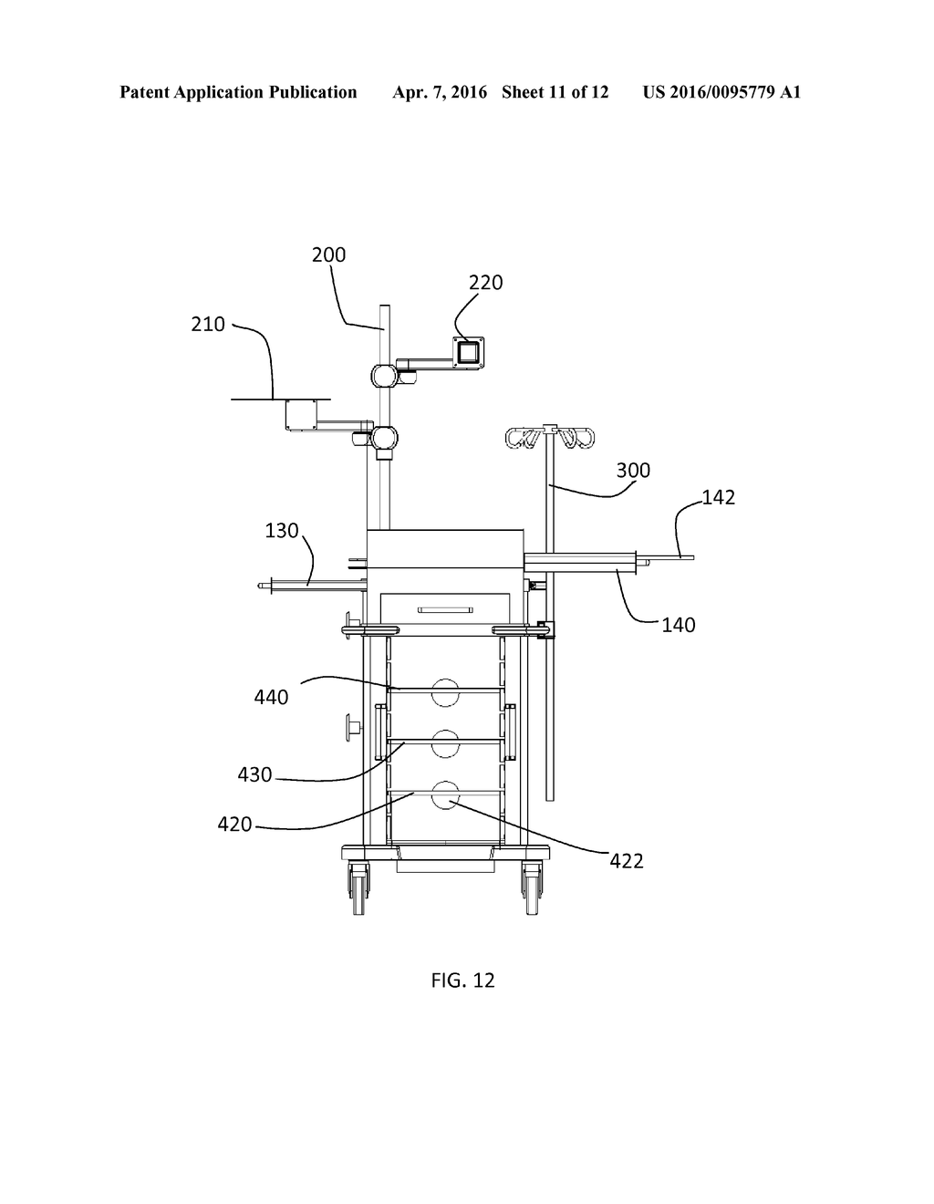 Medical Trolley Cart - diagram, schematic, and image 12