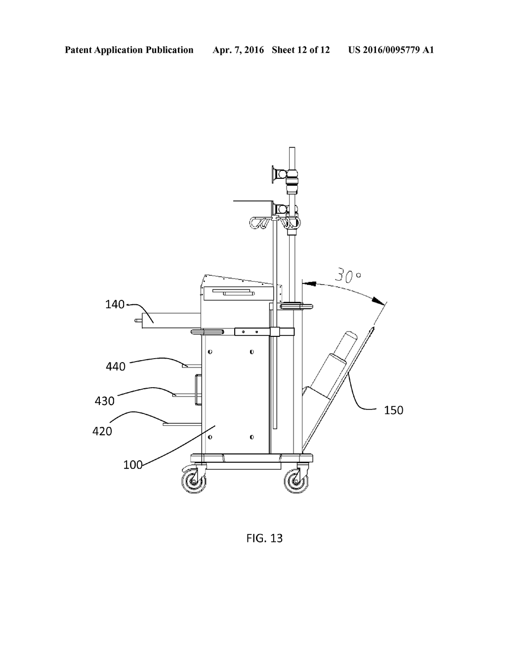 Medical Trolley Cart - diagram, schematic, and image 13