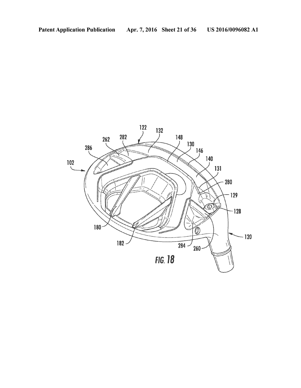 GOLF CLUB HEAD OR OTHER BALL STRIKING DEVICE HAVING IMPACT-INFLUENCING     BODY FEATURES - diagram, schematic, and image 22