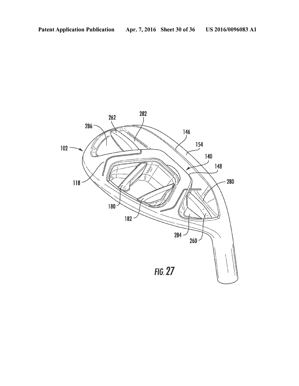 GOLF CLUB HEAD OR OTHER BALL STRIKING DEVICE HAVING IMPACT-INFLUENCING     BODY FEATURES - diagram, schematic, and image 31