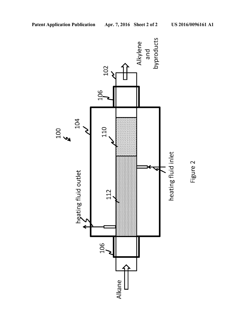 METHOD OF CONVERSION OF ALKANES TO ALKYLENES AND DEVICE FOR ACCOMPLISHING     THE SAME - diagram, schematic, and image 03