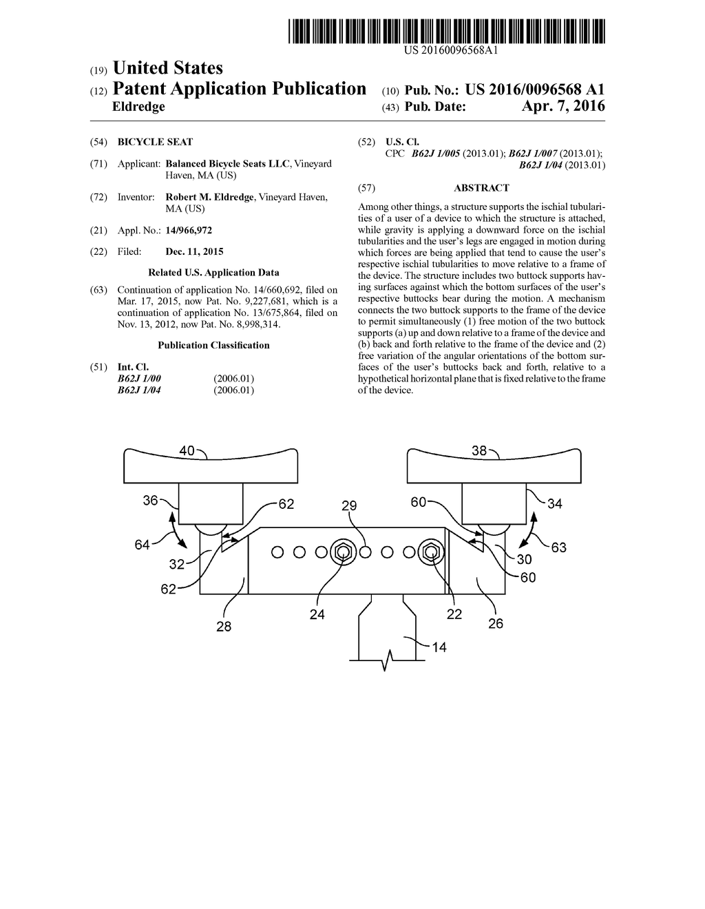 BICYCLE SEAT - diagram, schematic, and image 01