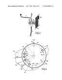 Floating Support Anchored On A Reel Comprising A Guide And Deflection     Conduit For Flexible Pipes Within Said Reel diagram and image