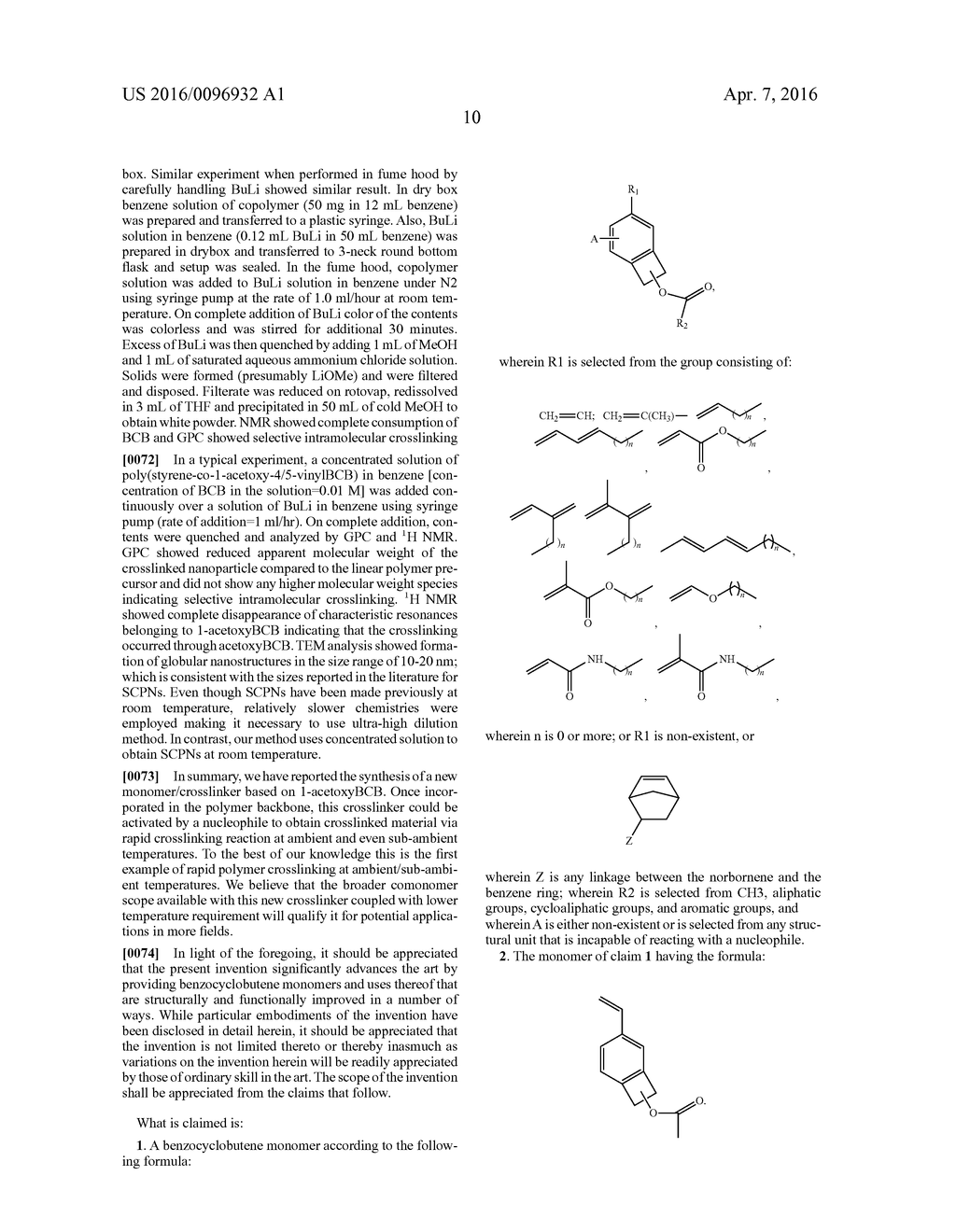 ROOM TEMPERATURE POLYMER CROSSLINKING USING 1-FUNCTIONALIZED     BENZOCYCLOBUTENE - diagram, schematic, and image 16