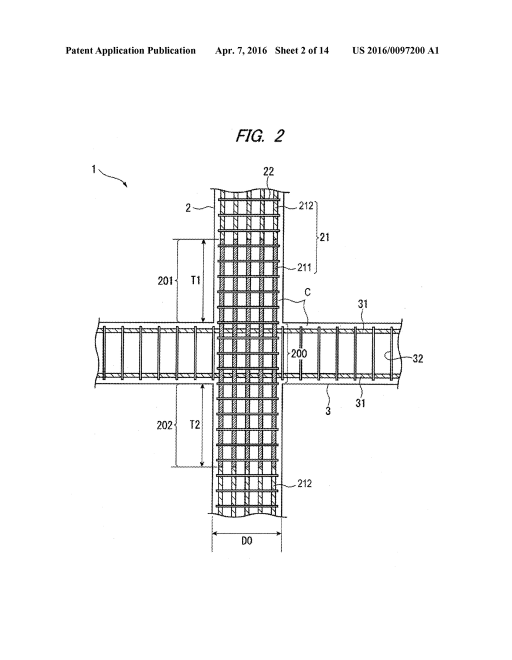 REBAR STRUCTURE AND REINFORCED CONCRETE MEMBER - diagram, schematic, and image 03