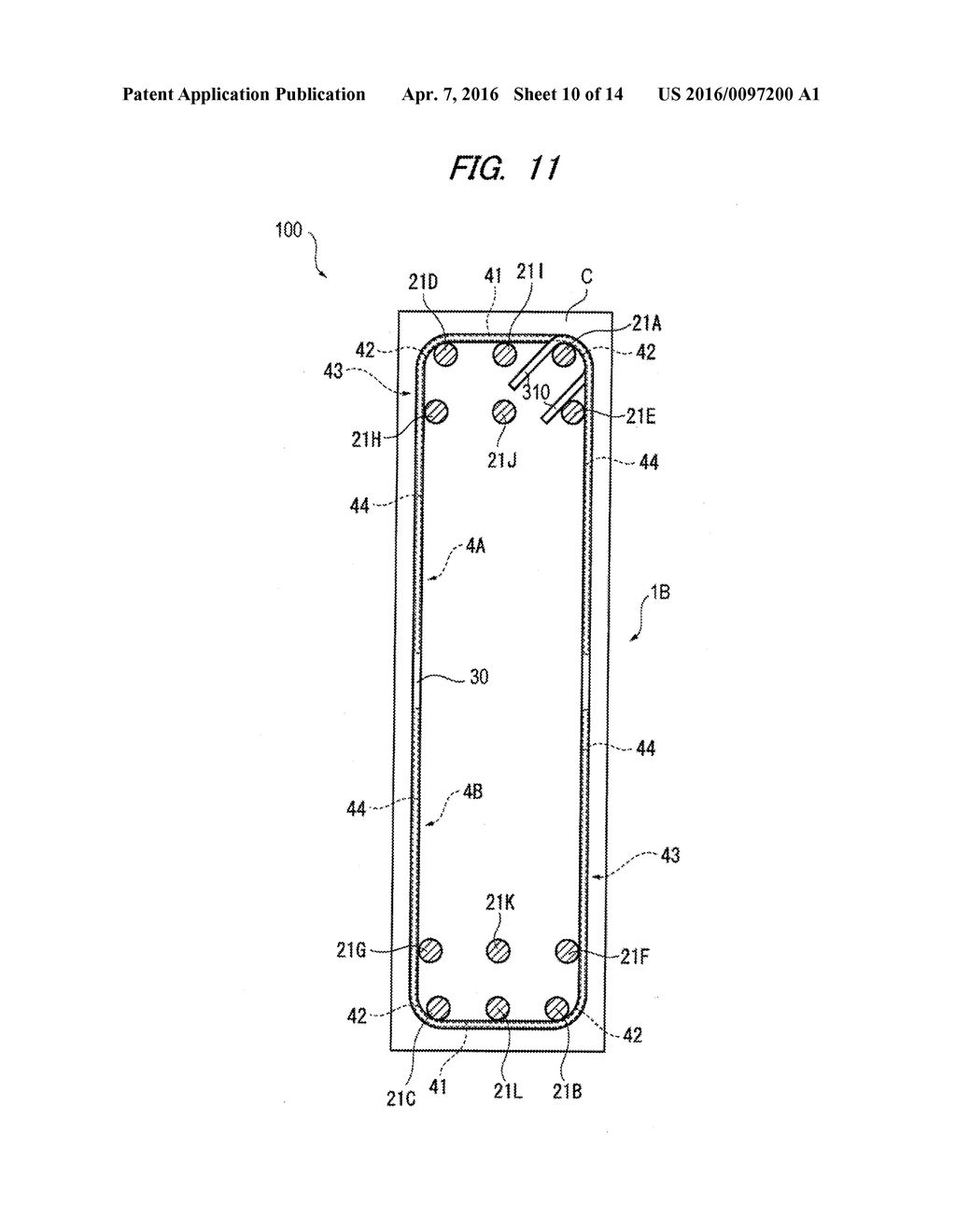 REBAR STRUCTURE AND REINFORCED CONCRETE MEMBER - diagram, schematic, and image 11