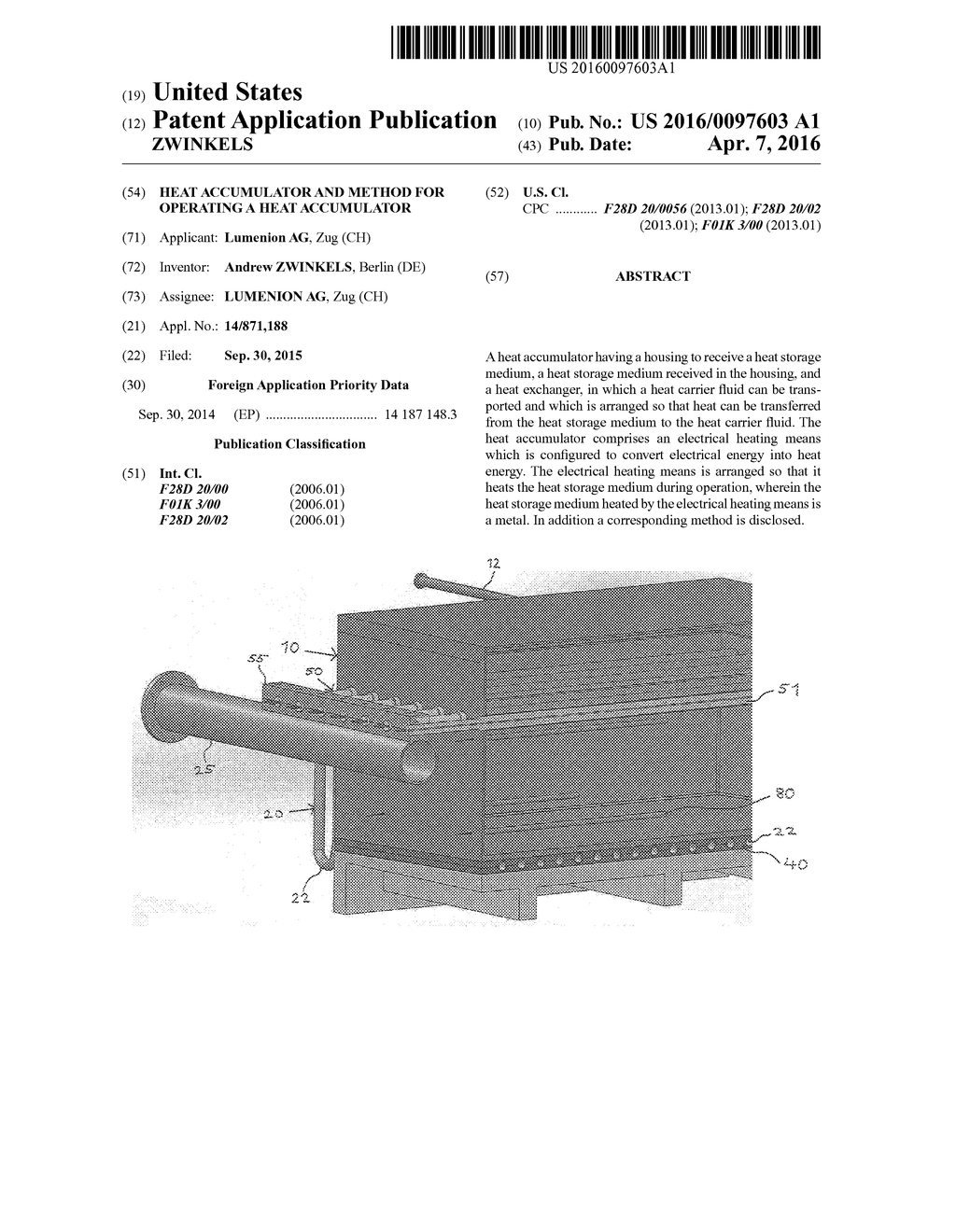 HEAT ACCUMULATOR AND METHOD FOR OPERATING A HEAT ACCUMULATOR - diagram, schematic, and image 01