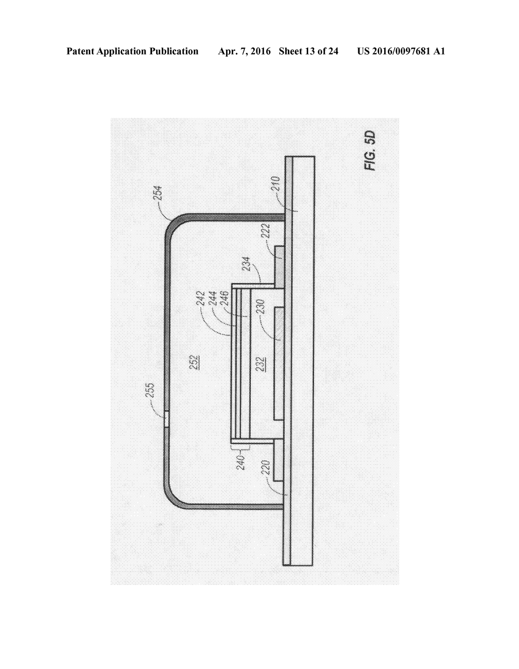 Microbolometer supported by glass substrate - diagram, schematic, and image 14