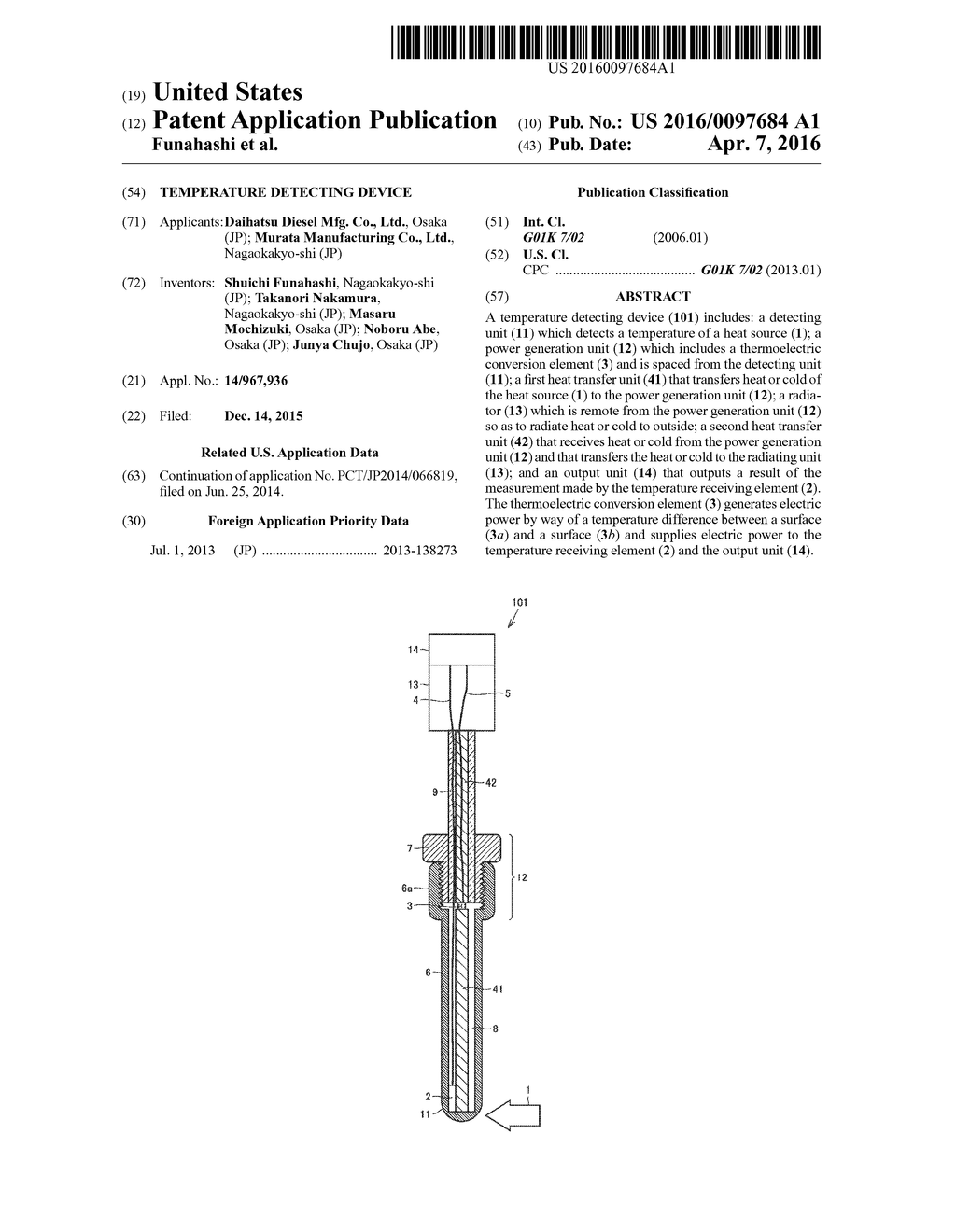 TEMPERATURE DETECTING DEVICE - diagram, schematic, and image 01