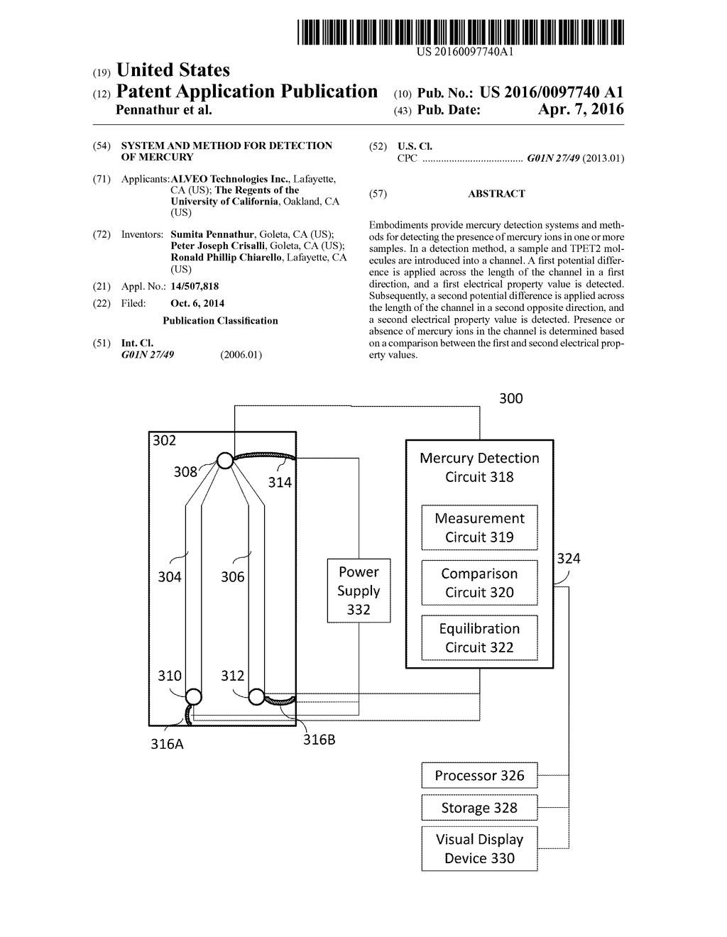 System and Method for Detection of Mercury - diagram, schematic, and image 01