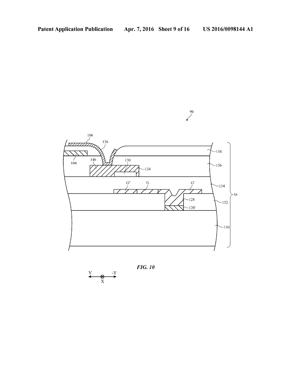 Display Having Vertical Gate Line Extensions and Touch Sensor - diagram, schematic, and image 10