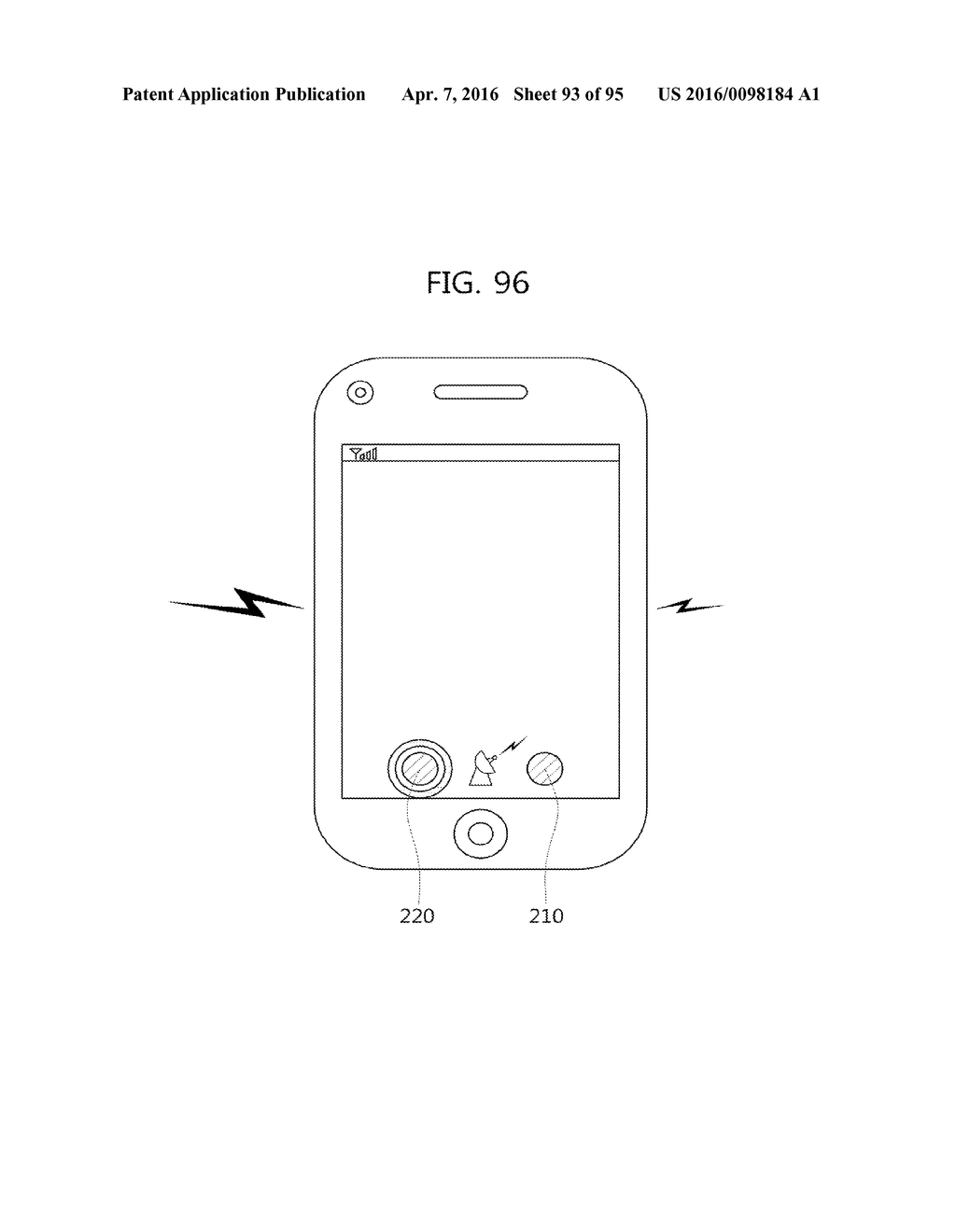 METHOD FOR PROVIDING A USER INTERFACE BASED ON TOUCH PRESSURE, AND     ELECTRONIC DEVICE USING SAME - diagram, schematic, and image 94