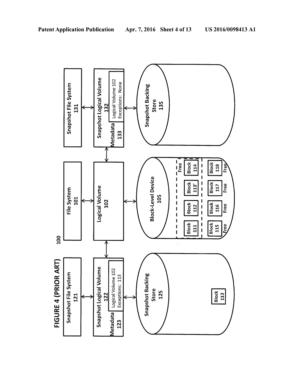 APPARATUS AND METHOD FOR PERFORMING SNAPSHOTS OF BLOCK-LEVEL STORAGE     DEVICES - diagram, schematic, and image 05