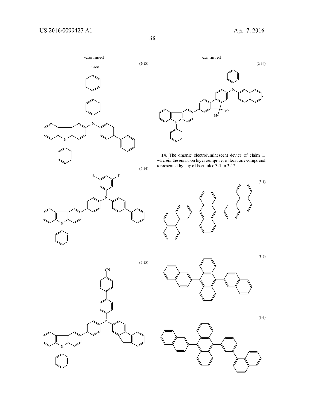 ORGANIC ELECTROLUMINESCENT DEVICE - diagram, schematic, and image 40