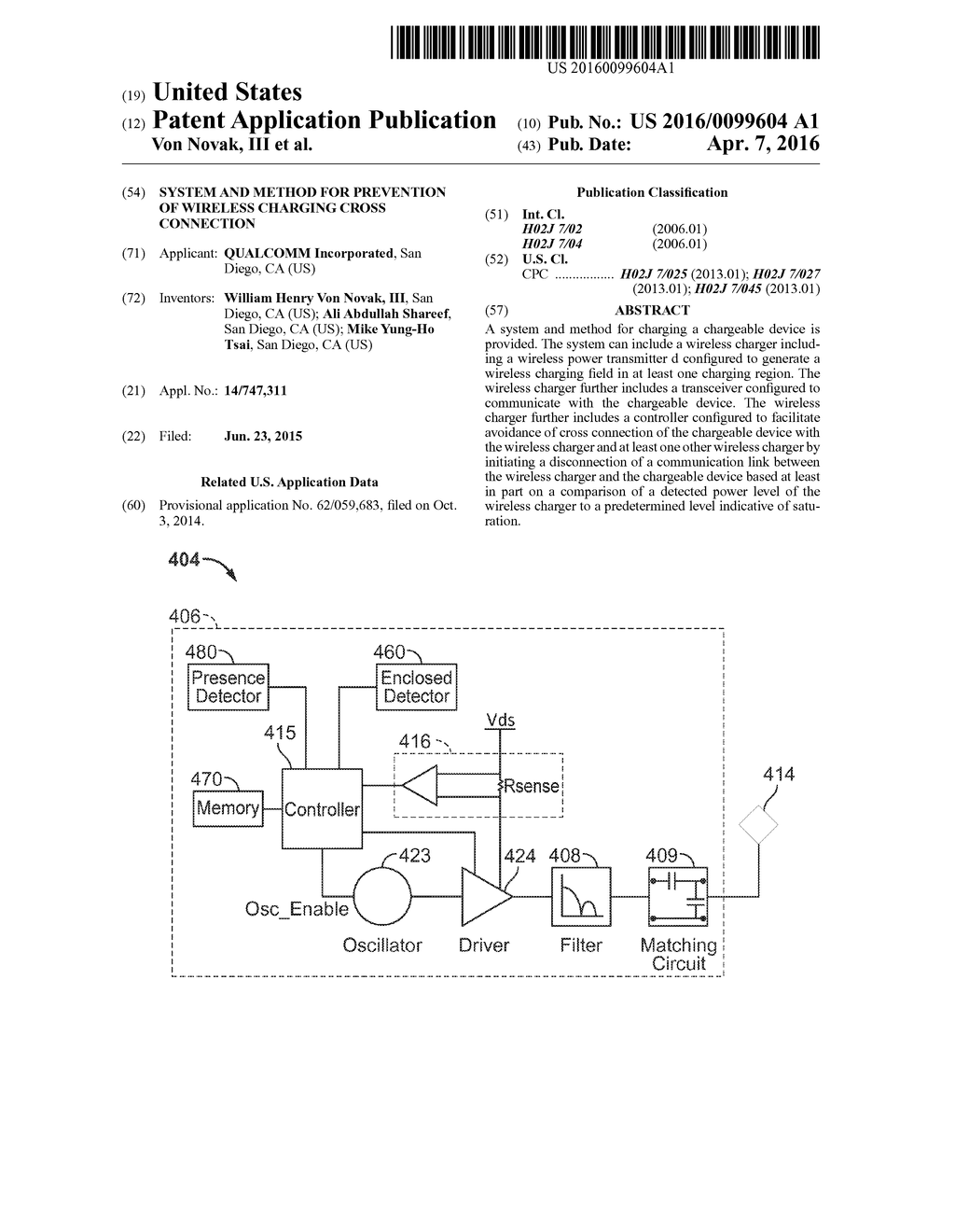 SYSTEM AND METHOD FOR PREVENTION OF WIRELESS CHARGING CROSS CONNECTION - diagram, schematic, and image 01