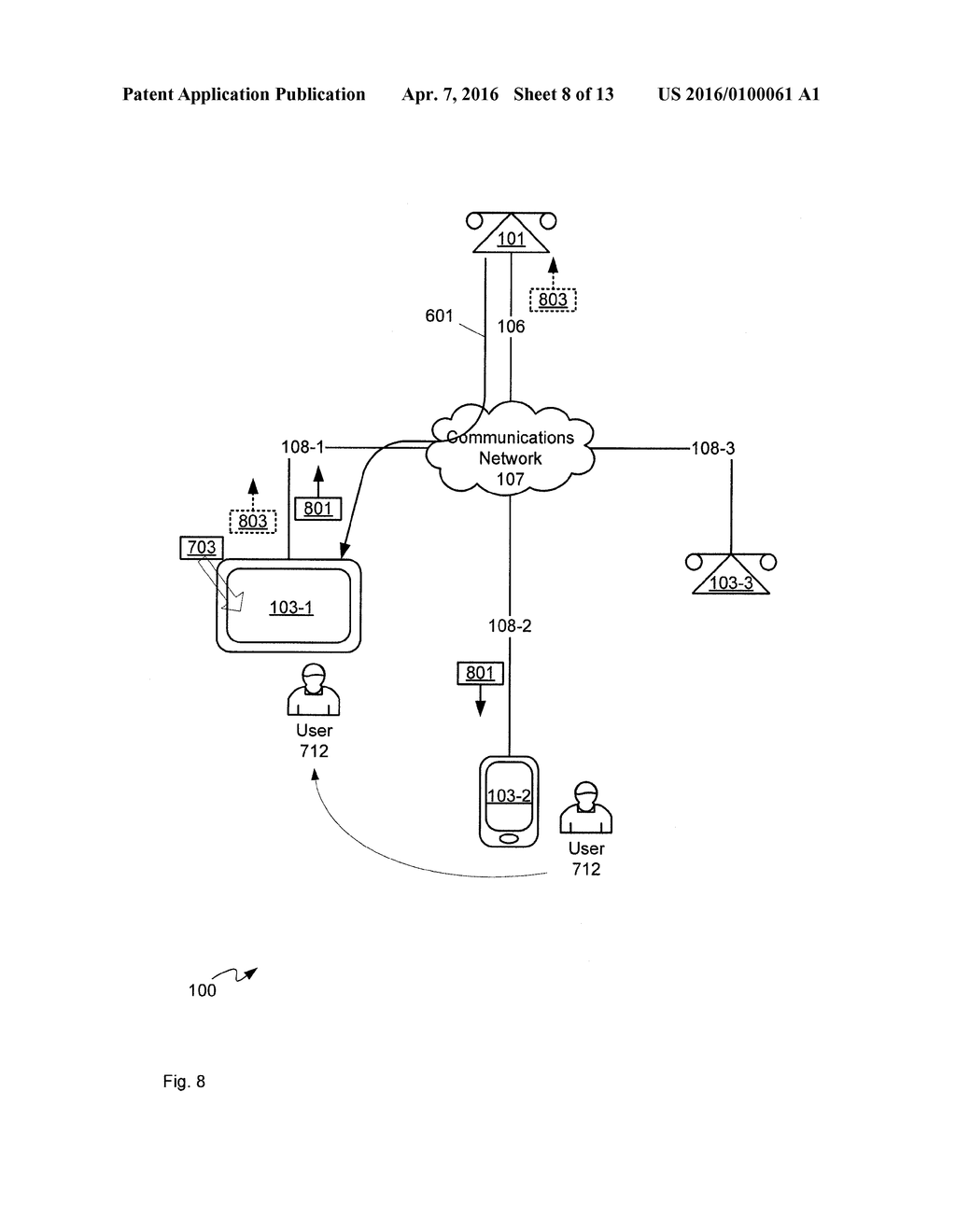 APPARATUS, SYSTEM AND METHOD OF CALL NOTIFICATIONS TO ACTIVE COMMUNICATION     DEVICES - diagram, schematic, and image 09