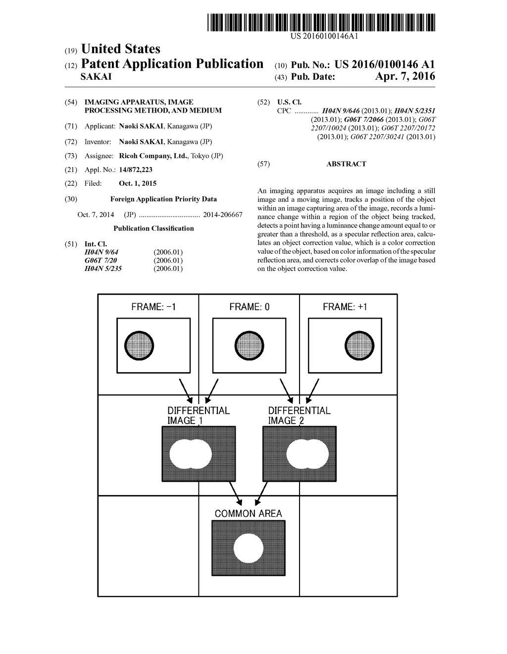 IMAGING APPARATUS, IMAGE PROCESSING METHOD, AND MEDIUM - diagram, schematic, and image 01