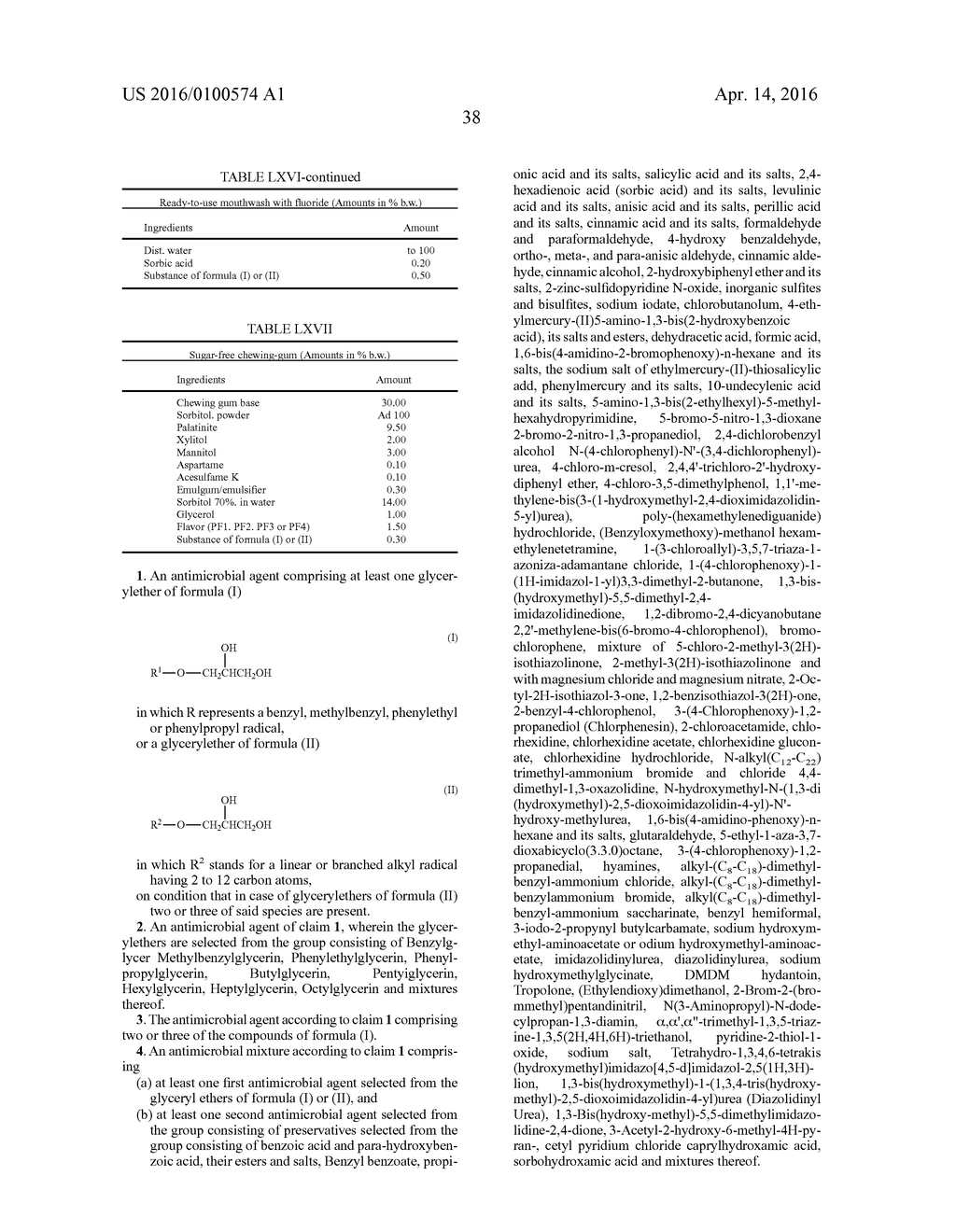 Antimicrobial Compositions Comprising Glyceryl Ethers - diagram, schematic, and image 39