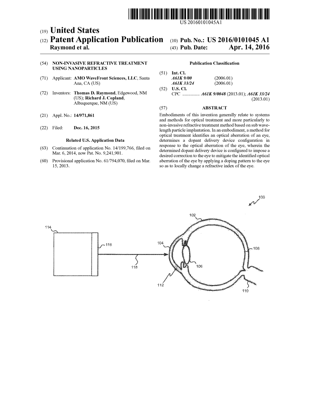 NON-INVASIVE REFRACTIVE TREATMENT USING NANOPARTICLES - diagram, schematic, and image 01