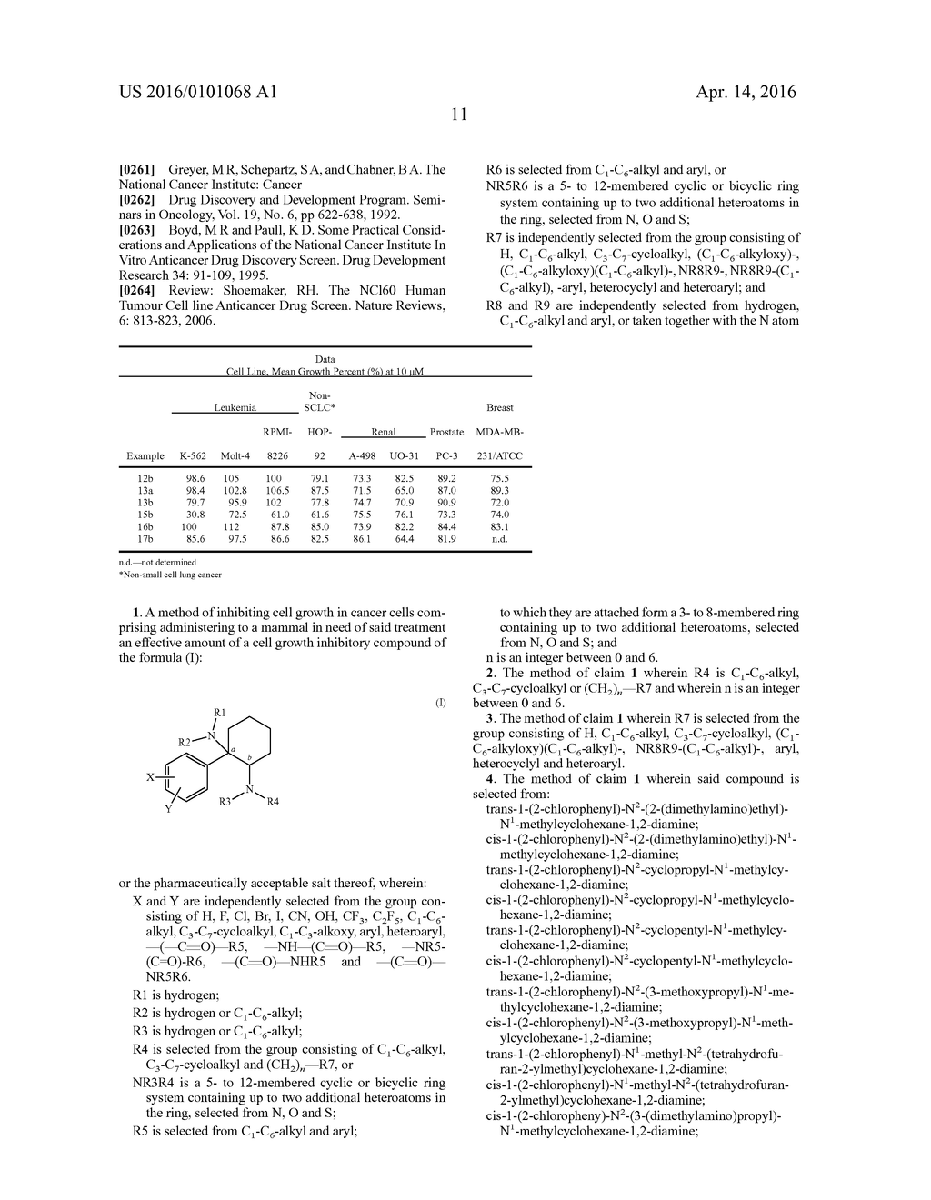 Anti-Cancer Cycloalkyl Diamines - diagram, schematic, and image 12