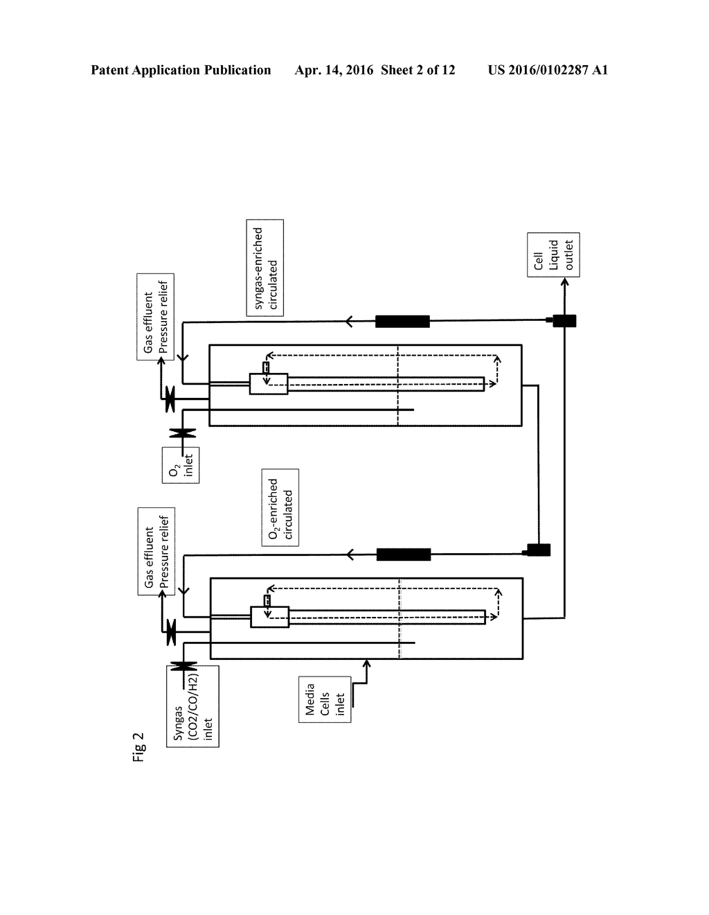 Method and Apparatus for Growing Microbial Cultures that Require Gaseous     Electron Donors, Electron Acceptors, Carbon Sources, or Other Nutrients - diagram, schematic, and image 03