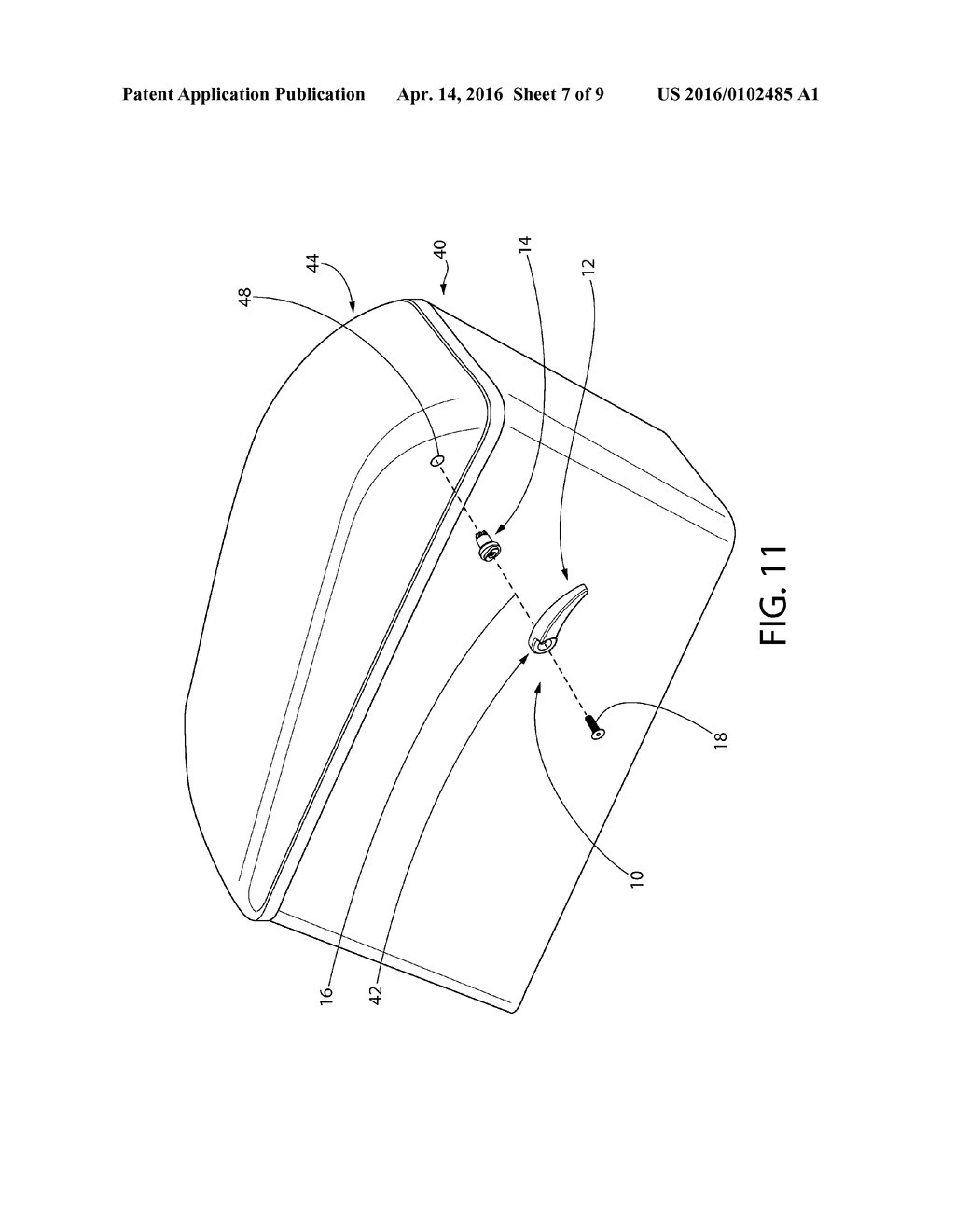 VEHICLE SADDLEBAG LATCH DEVICE, ASSEMBLY, AND METHOD - diagram, schematic, and image 08