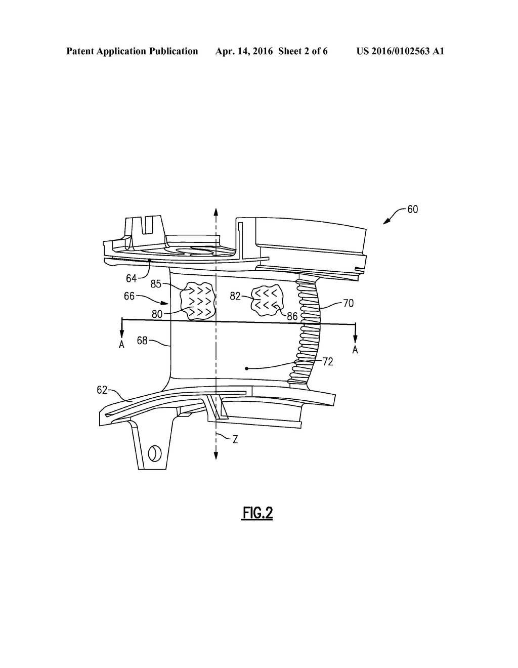 GAS TURBINE ENGINE COMPONENT HAVING TRIP STRIPS - diagram, schematic, and image 03