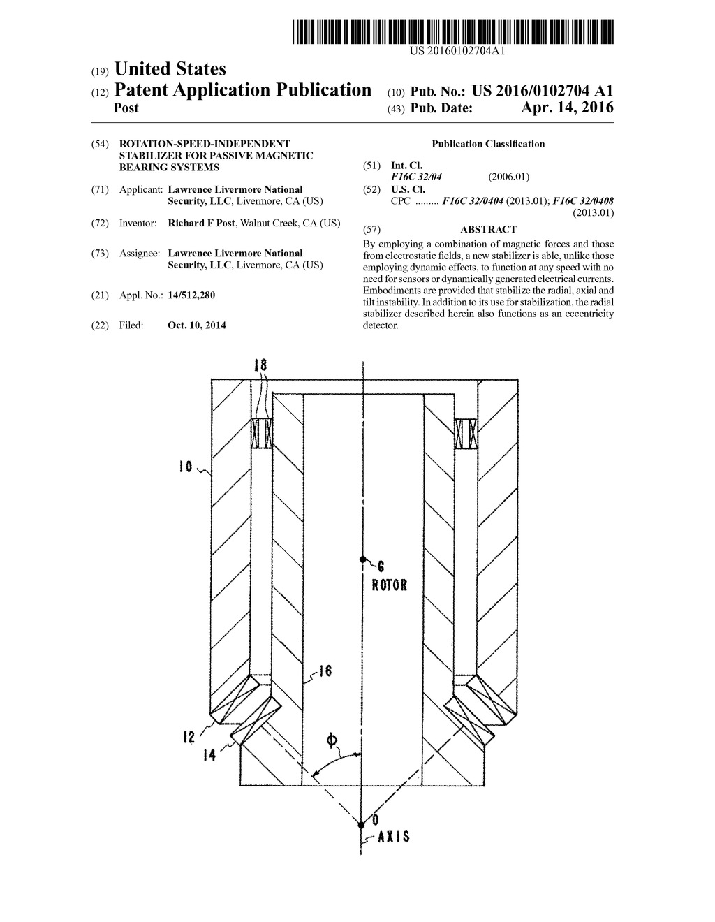 ROTATION-SPEED-INDEPENDENT STABILIZER FOR PASSIVE MAGNETIC BEARING SYSTEMS - diagram, schematic, and image 01