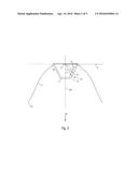 ARRANGEMENT FOR LIGHT OUTPUT COMPRISING AN LED LIGHT SOURCE AND A     REFLECTOR diagram and image