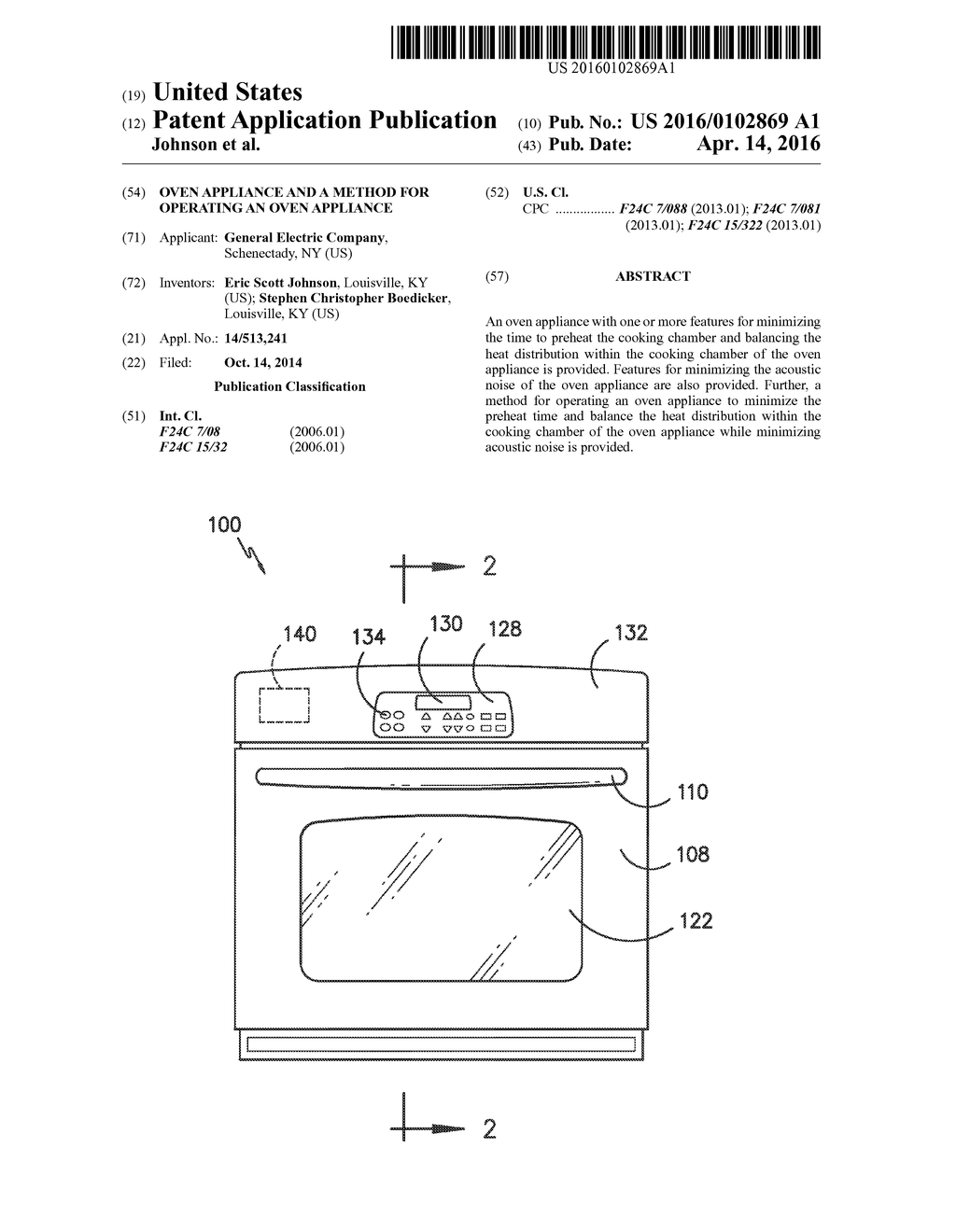 OVEN APPLIANCE AND A METHOD FOR OPERATING AN OVEN APPLIANCE - diagram, schematic, and image 01