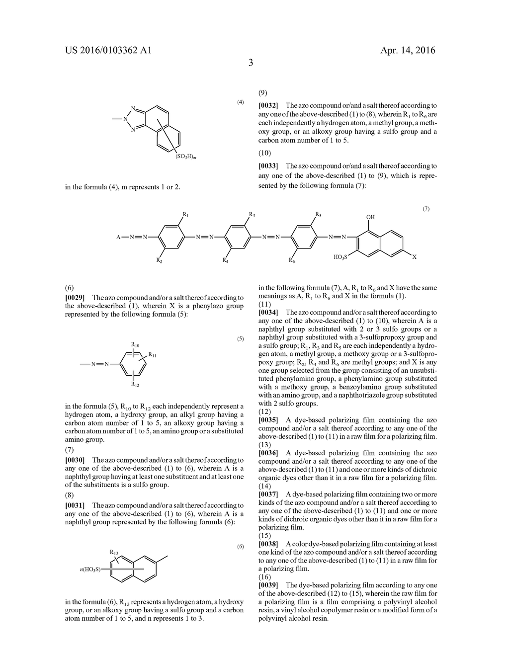 Azo Compound and Salt Thereof, And Dye-Based Polarizing Film And     Polarizing Plate Containing The Same - diagram, schematic, and image 04