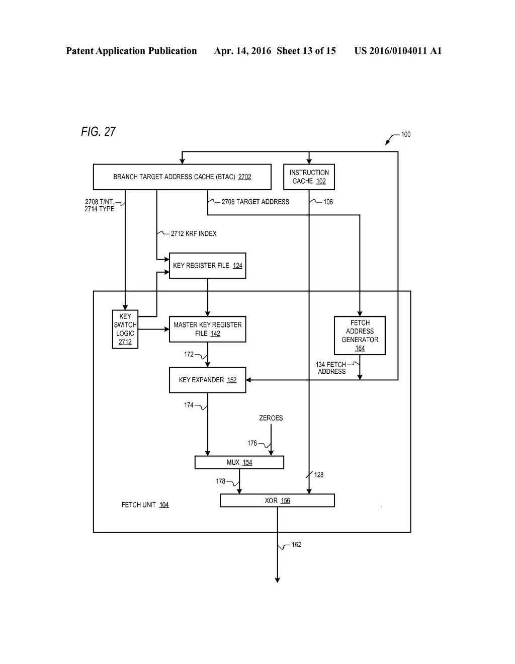 MICROPROCESSOR WITH ON-THE-FLY SWITCHING OF DECRYPTION KEYS - diagram, schematic, and image 14