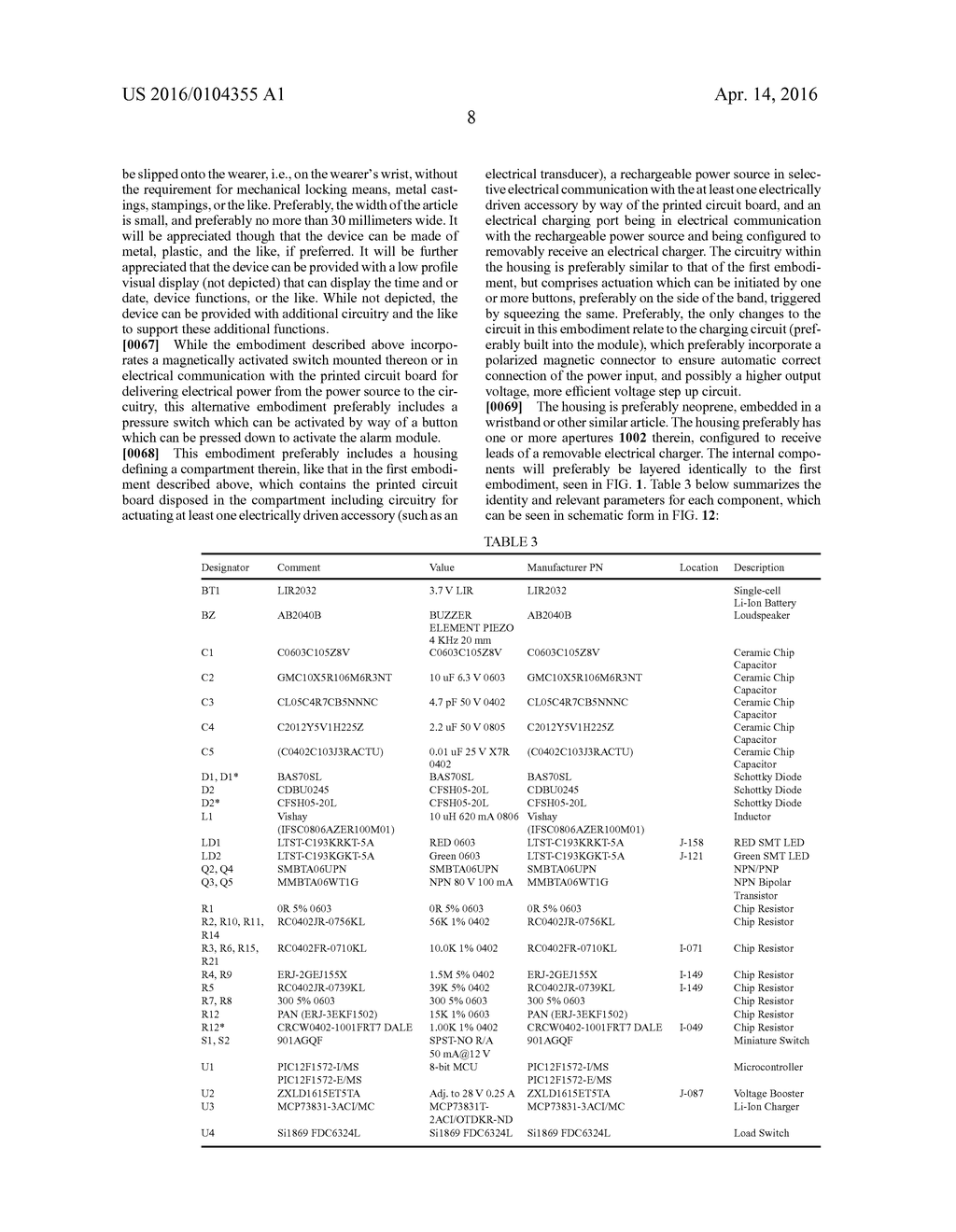 WEARABLE ARTICLES INCLUDING COMMUNICATIONS AND ALERT FEATURES - diagram, schematic, and image 36