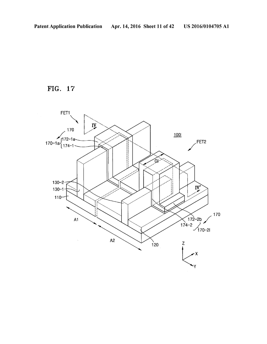 SEMICONDUCTOR DEVICE INCLUDING FINFETS HAVING DIFFERENT GATE STRUCTURES     AND METHOD OF MANUFACTURING THE SEMICONDUCTOR DEVICE - diagram, schematic, and image 12