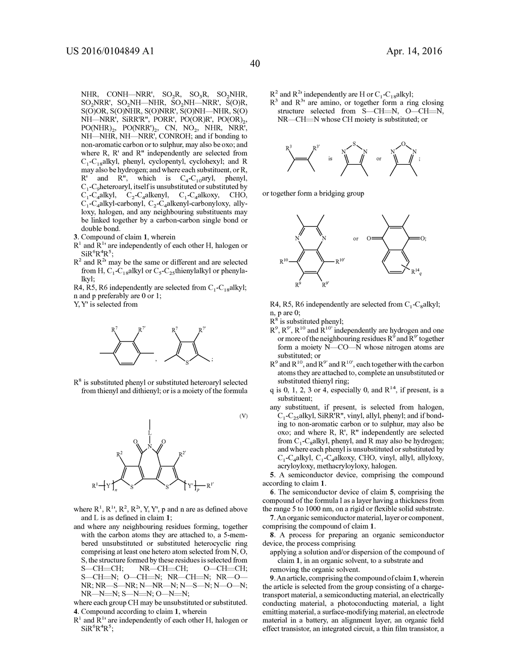 POLYCYCLIC DITHIOPHENES - diagram, schematic, and image 41