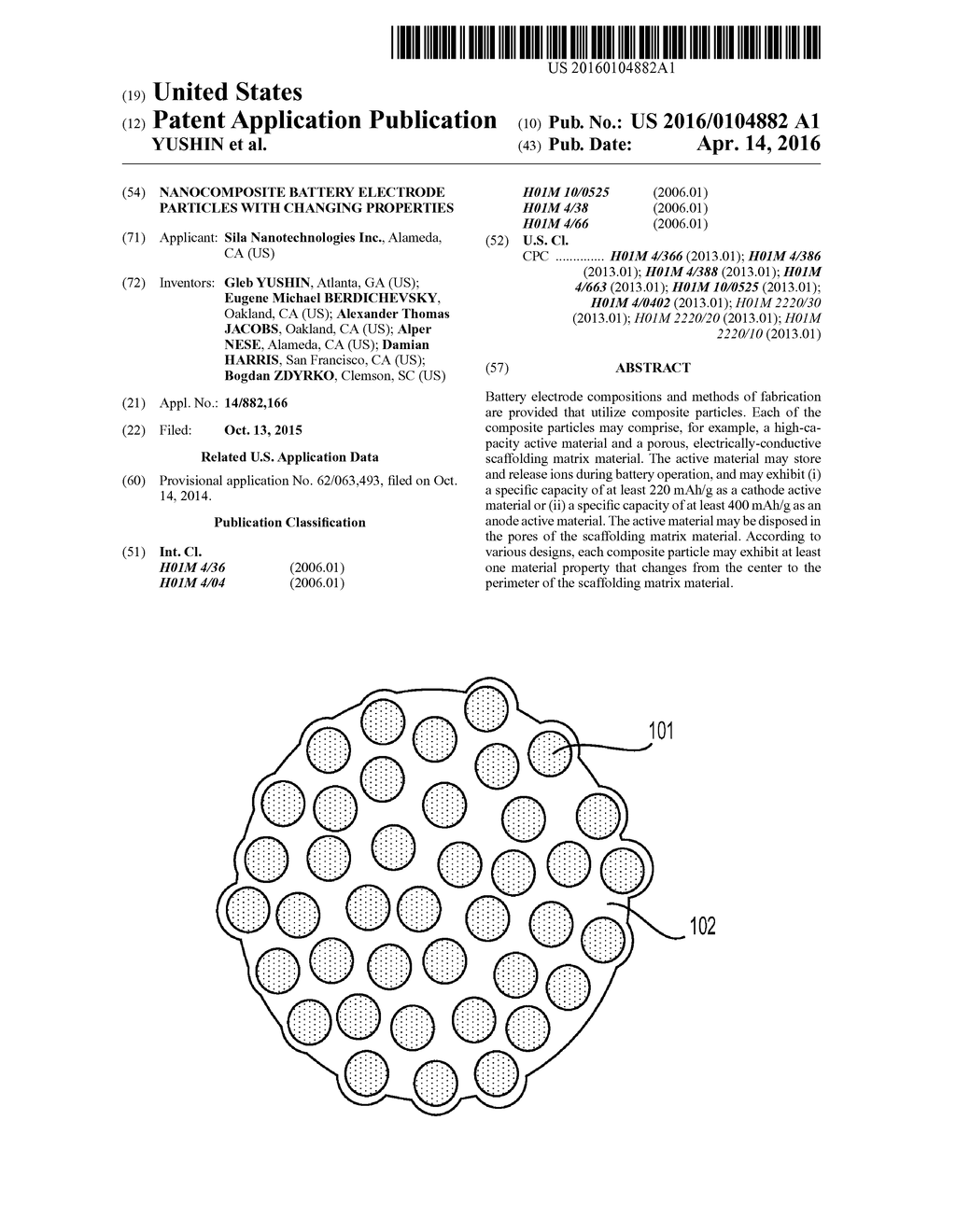 NANOCOMPOSITE BATTERY ELECTRODE PARTICLES WITH CHANGING PROPERTIES - diagram, schematic, and image 01