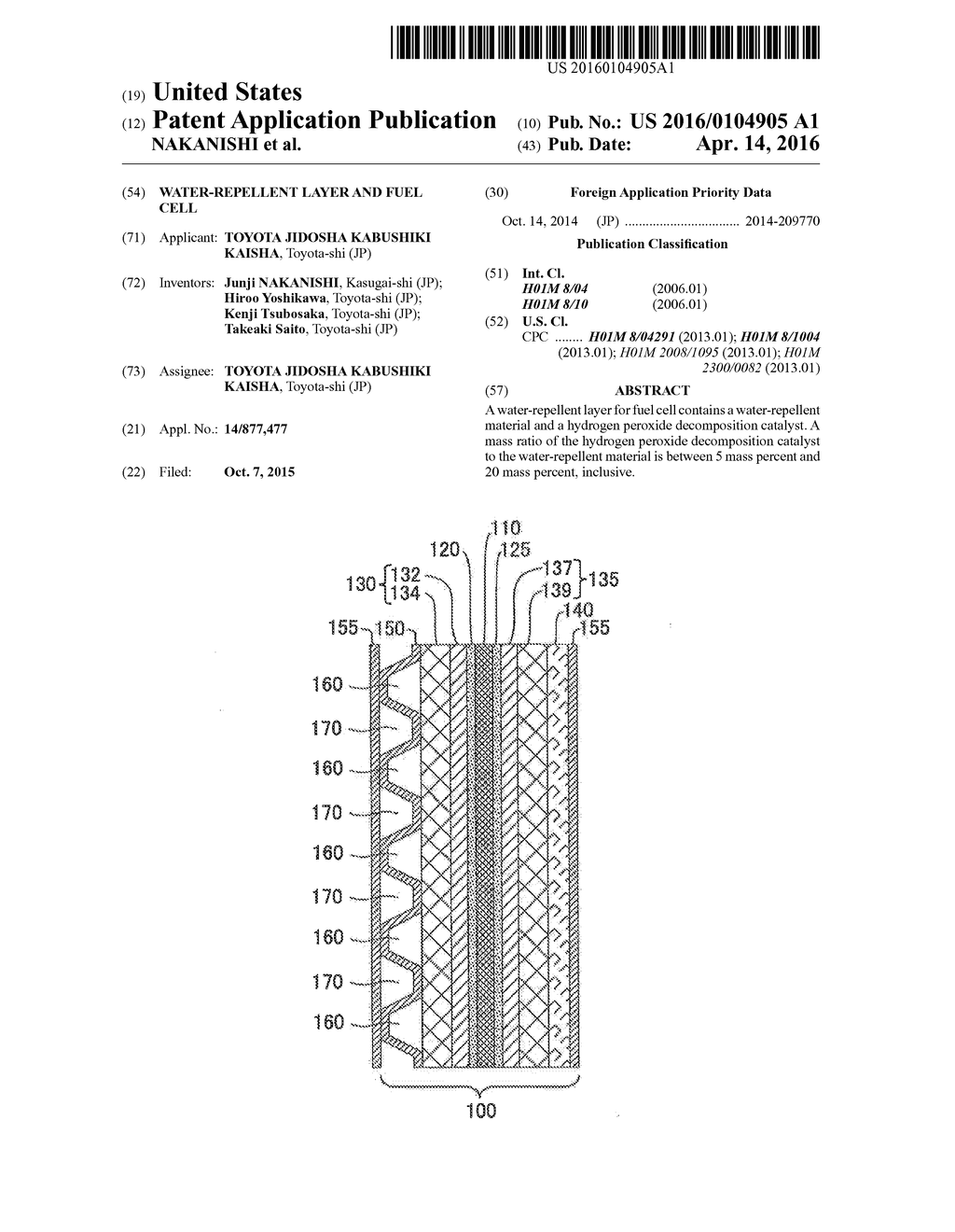 Water-Repellent Layer and Fuel Cell - diagram, schematic, and image 01