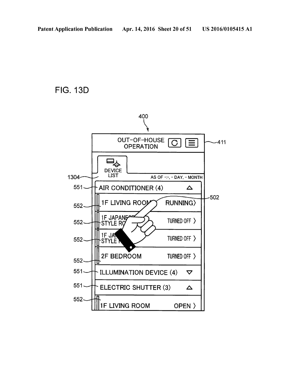 DEVICE CONTROL METHOD, DEVICE MANAGEMENT SYSTEM, AND IN-HOUSE SERVER     APPARATUS CONNECTED TO DEVICE MANAGEMENT SYSTEM - diagram, schematic, and image 21