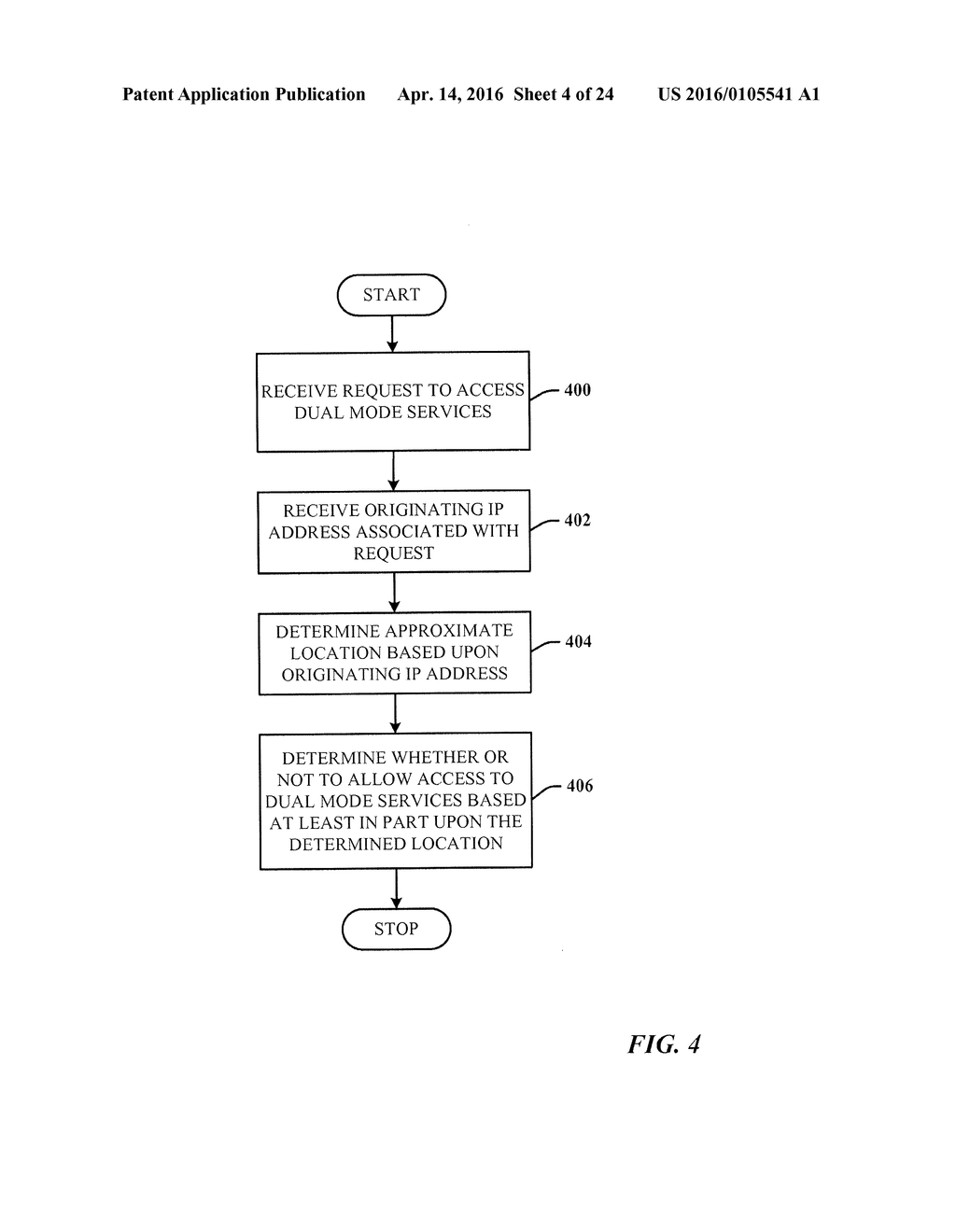 DYNAMIC DUAL-MODE SERVICE ACCESS CONTROL, LOCATION-BASED BILLING, AND E911     MECHANISMS - diagram, schematic, and image 05