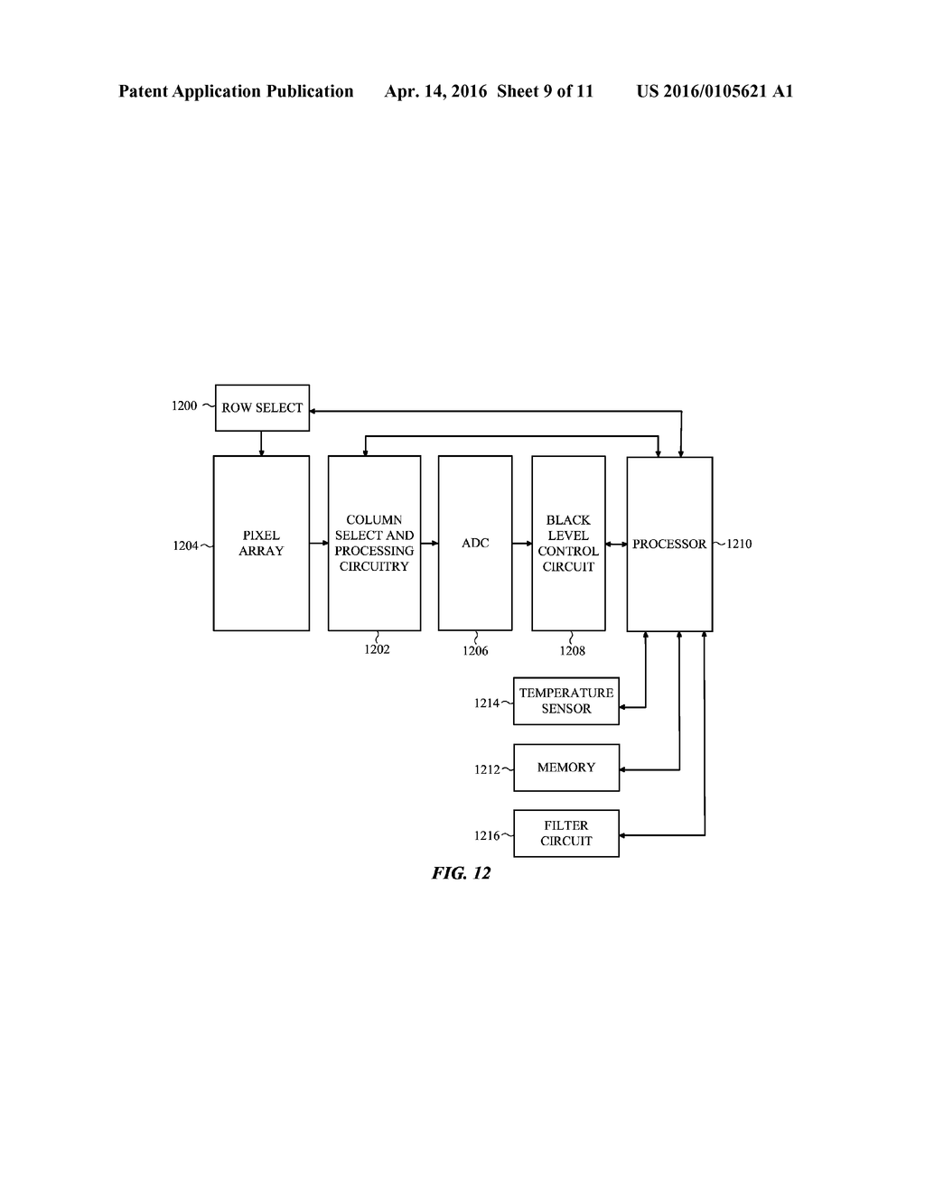 Minimizing a Data Pedestal Level in an Image Sensor - diagram, schematic, and image 10