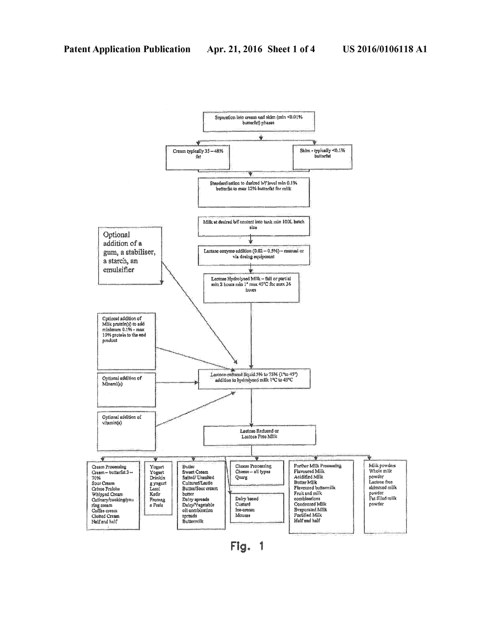 REDUCED LACTOSE MILK PRODUCT AND A PROCESS FOR THE PREPARATION THEREOF - diagram, schematic, and image 02