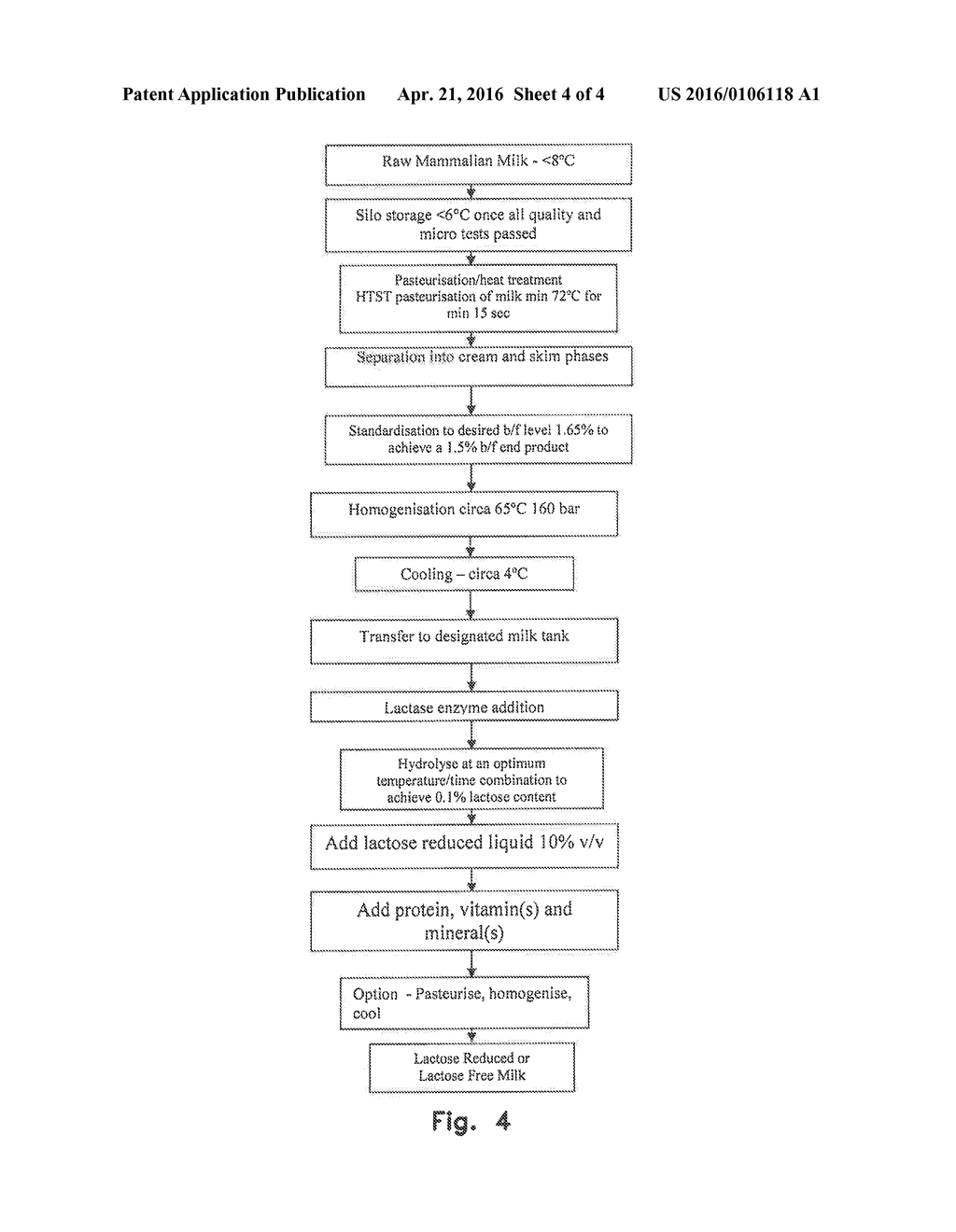 REDUCED LACTOSE MILK PRODUCT AND A PROCESS FOR THE PREPARATION THEREOF - diagram, schematic, and image 05