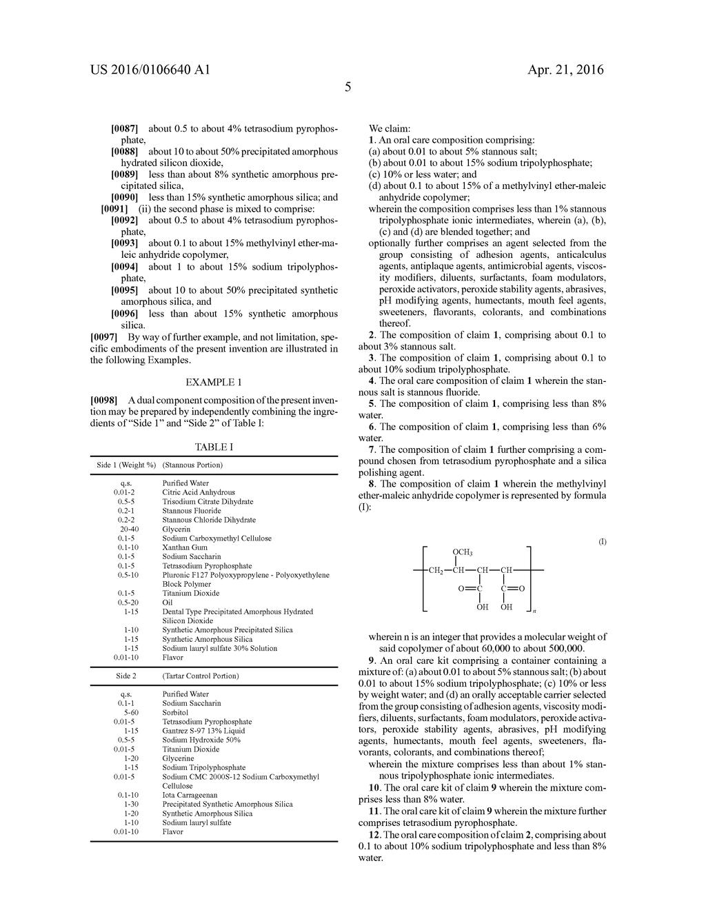 STANNOUS SALT AND SODIUM TRIPOLYPHOSPHATE ORAL CARE COMPOSITIONS AND     METHODS - diagram, schematic, and image 06