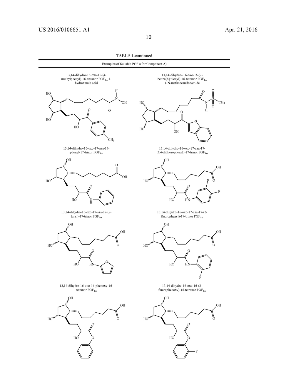 COMPOSITIONS AND METHODS FOR TREATING HAIR LOSS USING NON-NATURALLY     OCCURRING PROSTAGLANDINS - diagram, schematic, and image 11