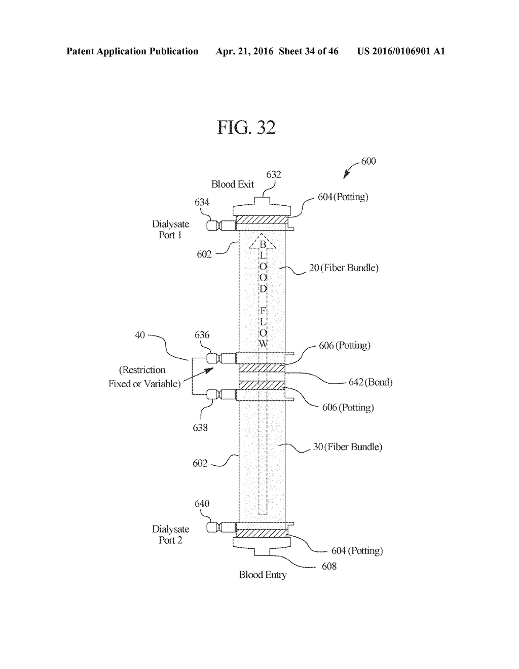 RENAL FAILURE THERAPY MACHINES AND METHODS INCLUDING CONVECTIVE AND     DIFFUSIVE CLEARANCE - diagram, schematic, and image 35