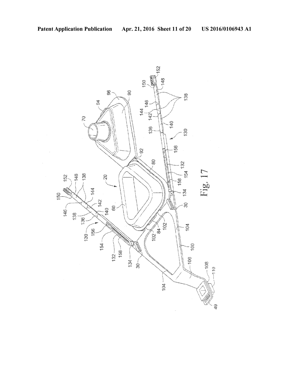 MASK WITH INTEGRAL CUSHION AND FOREHEAD PIECE - diagram, schematic, and image 12