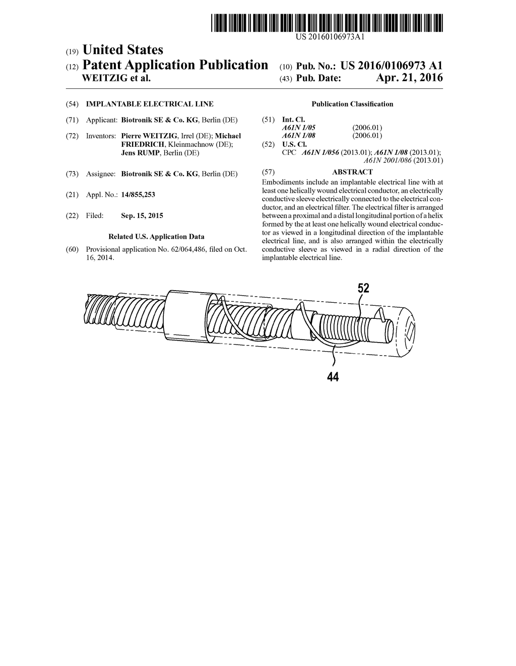 IMPLANTABLE ELECTRICAL LINE - diagram, schematic, and image 01